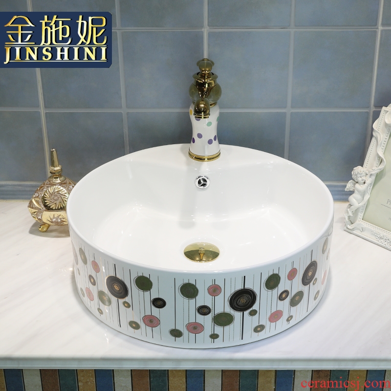 North European ideas of circular stage basin art ceramic wash basin sink household toilet trumpet