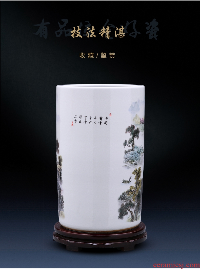 Better sealed up with jingdezhen ceramic big vase furnishing articles sitting room hand - made Chinese antique blue and white porcelain home decoration - 600253447311