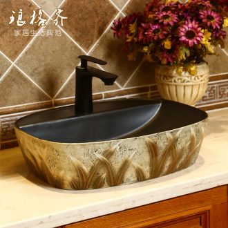 Archaize creative hand washing basin of Chinese style restoring ancient ways of ceramic plate toilet stage basin square art basin