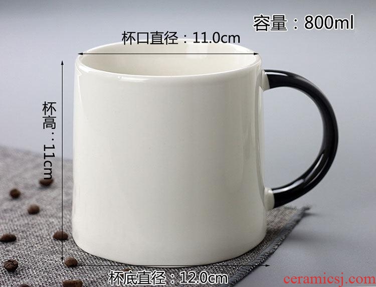 Big glass ceramics super lovely 500 ml to 700 ml with cover large capacity 1000 ml