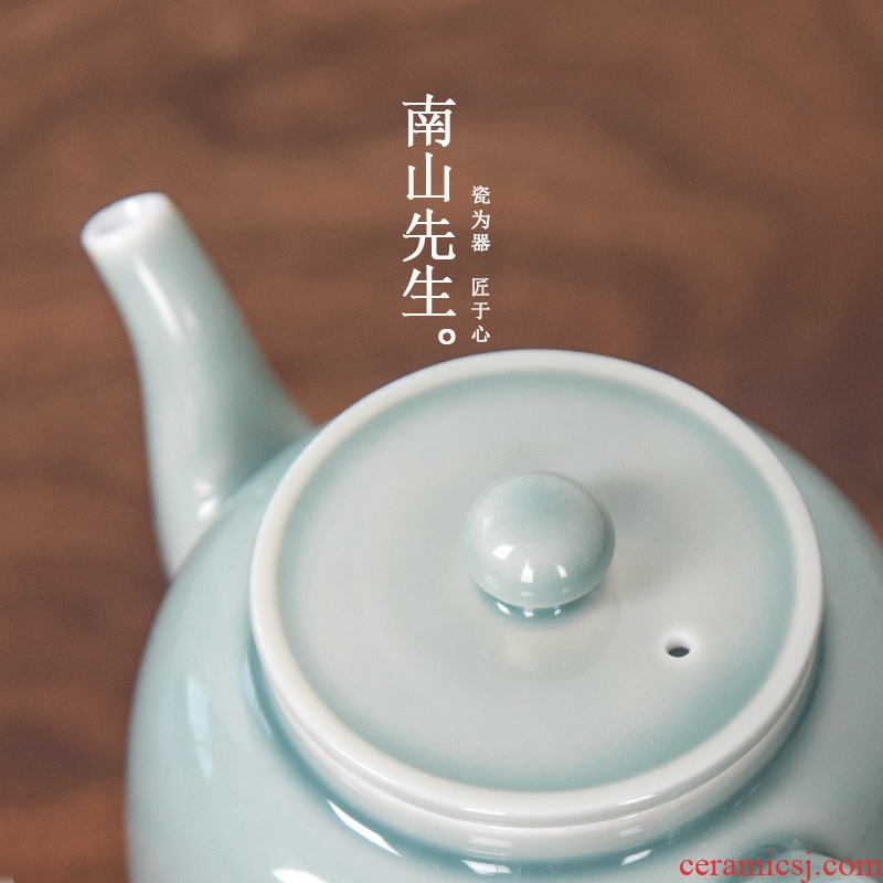 Mr Nan shan first green ceramic teapot single pot of large capacity belt filter domestic Japanese teapot suit