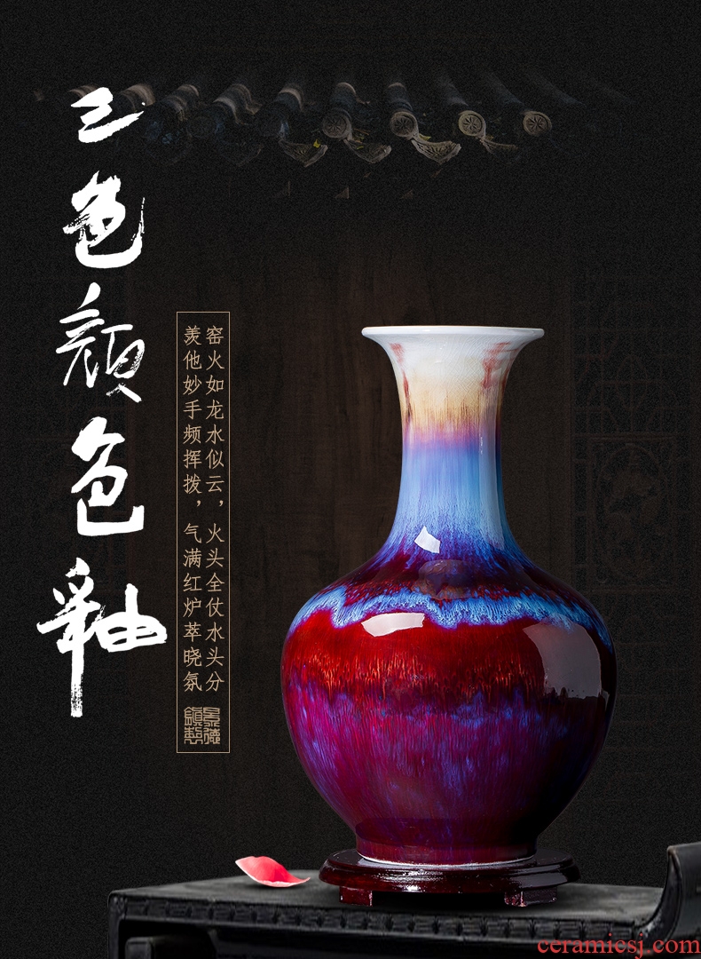 The New Chinese vase large dried flower adornment furnishing articles home sitting room ground of jingdezhen ceramic art hotel decoration - 596484804441