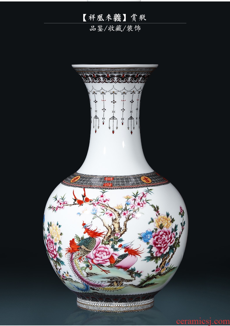 Jingdezhen ceramic vase of large sitting room dry flower decoration flower arranging furnishing articles of Chinese style restoring ancient ways pottery porcelain pot - 596819659608