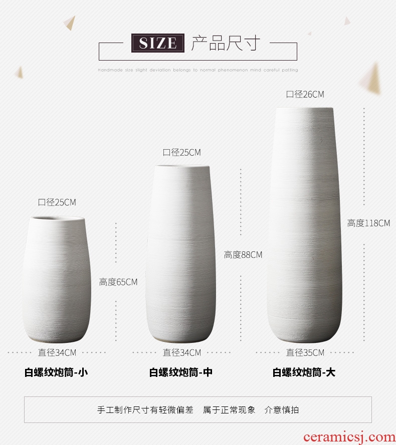 Jingdezhen ceramic large vases, flower arrangement sitting room place white I and contracted POTS - 600301942617 manual landing window
