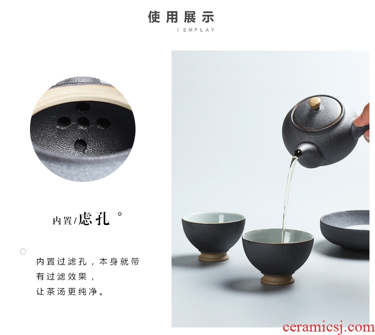 Side as the of your up kung fu tea set ceramic teapot single pot of ebony handle Side filtration pot of the pot of single pot