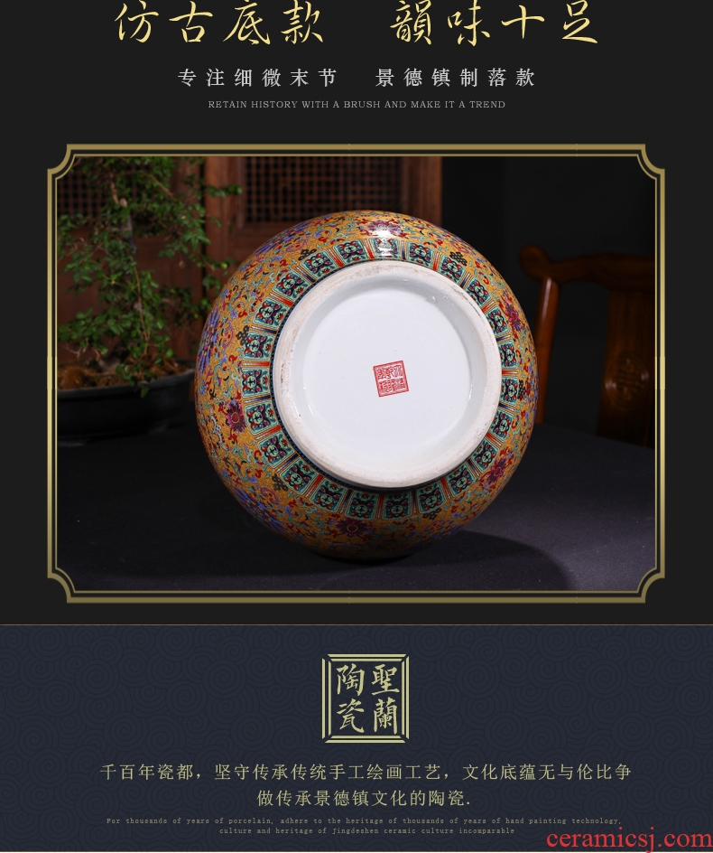 Jingdezhen chinaware bottle of archaize splendid sunvo large blue and white porcelain vase hotel furnishing articles sitting room adornment - 603469334956