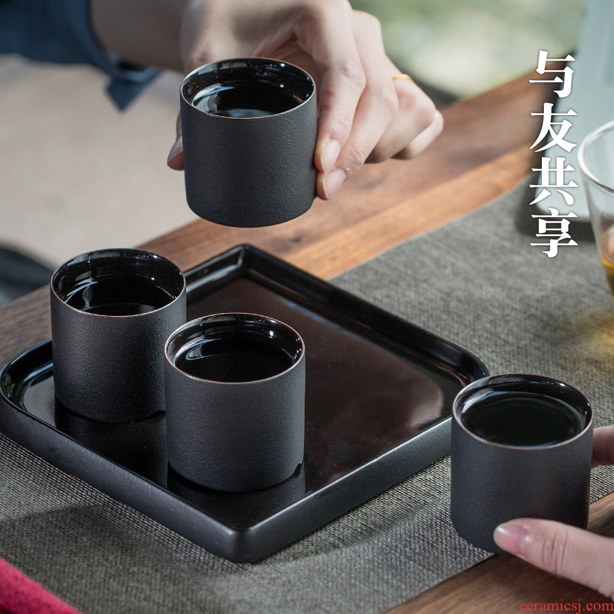Even Japanese ceramic sample tea cup home master cup single CPU kung fu tea set personal cup contracted tea cups