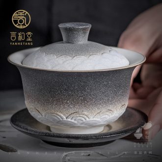 The hall And spray tureen Japanese bowl tea exchanger with the ceramics cup single kung fu tea set contracted three bowls