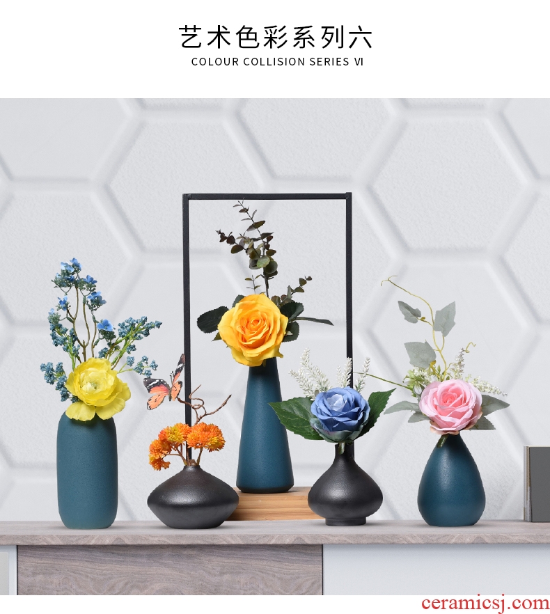 Floret bottle furnishing articles sitting room dry flower arranging flowers Nordic household act the role ofing is tasted, ceramic TV ark, contracted and I room desk