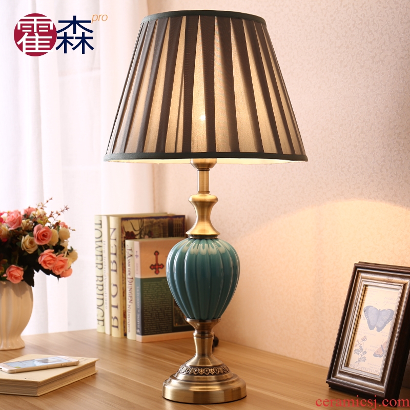 Contemporary and contracted light sweet adjustable light ceramic desk lamp of bedroom the head of a bed creative warm light lamp of desk lamp sitting room adornment