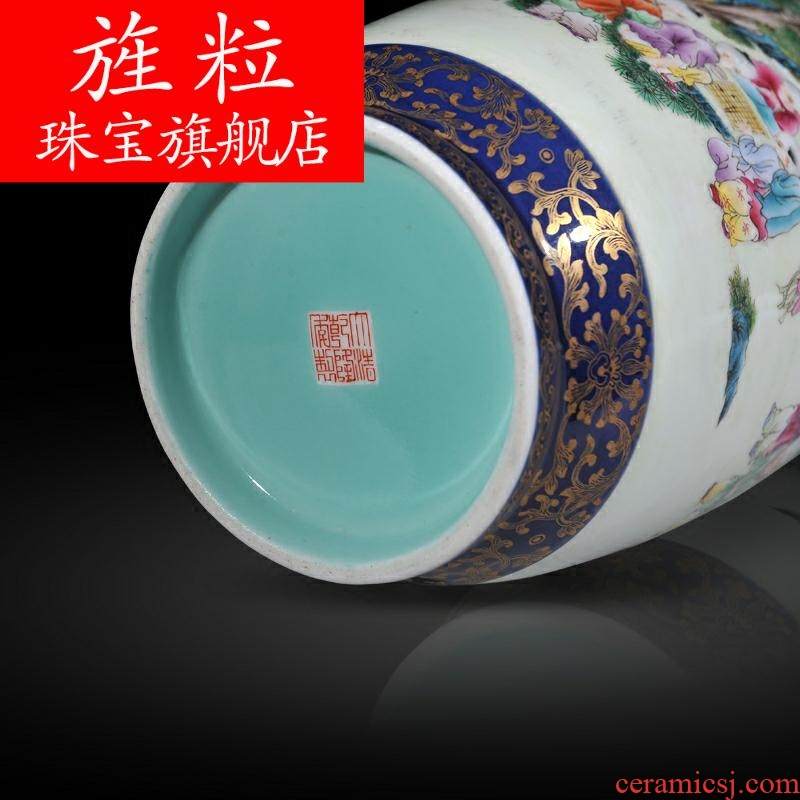 Cn jingdezhen imperial kiln chinaware blue colour imitation qing qianlong offering baby play gourd vases, the sitting room decorate household