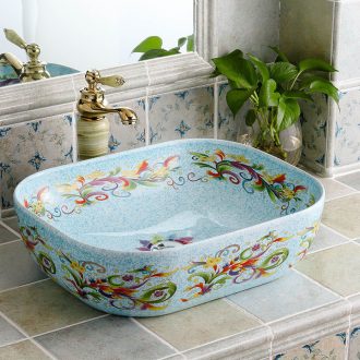 Square I and contracted ceramic European household sanitary toilet stage basin bathroom art for wash basin basin