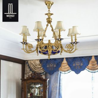 French copper chandelier lights sitting room lights restaurant ceramic lamps and lanterns of european-style luxury villa hall bedroom whole copper chandelier