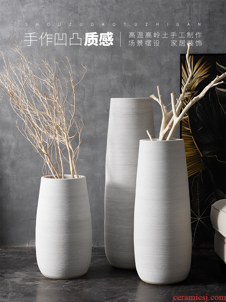 Jingdezhen ceramic large vases, flower arrangement sitting room place white I and contracted POTS - 600301942617 manual landing window