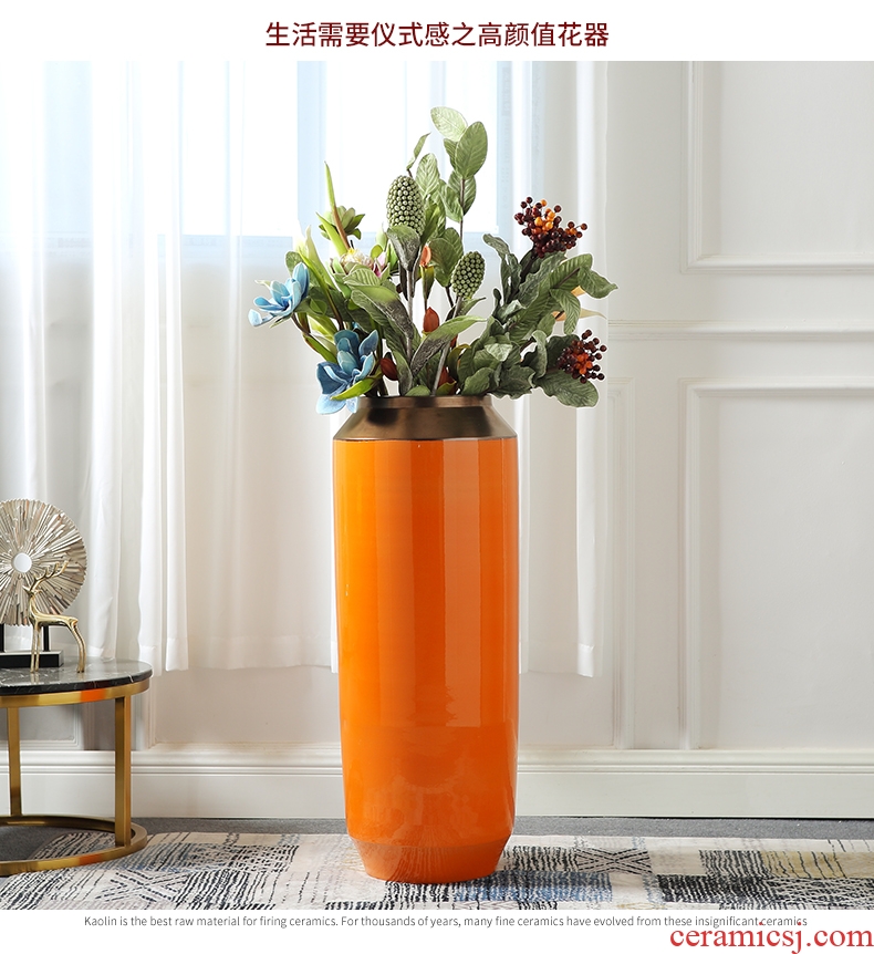 Designer vase furnishing articles insert ceramic vase example room light soft adornment of the sitting room of large vase decoration key-2 luxury - 600910639615