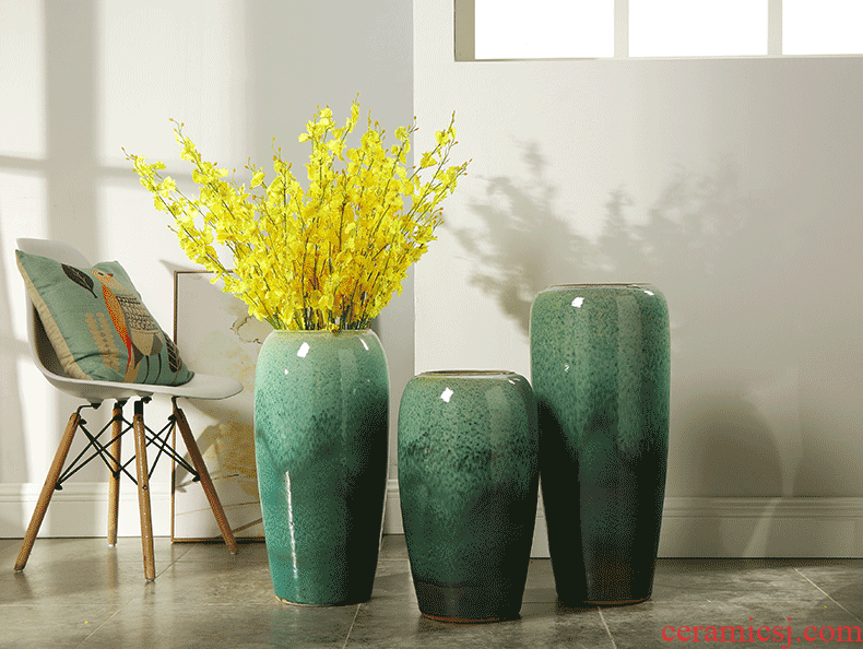 Jingdezhen ceramics of large vases, flower arranging large new Chinese style home sitting room adornment TV ark, furnishing articles - 583504629295