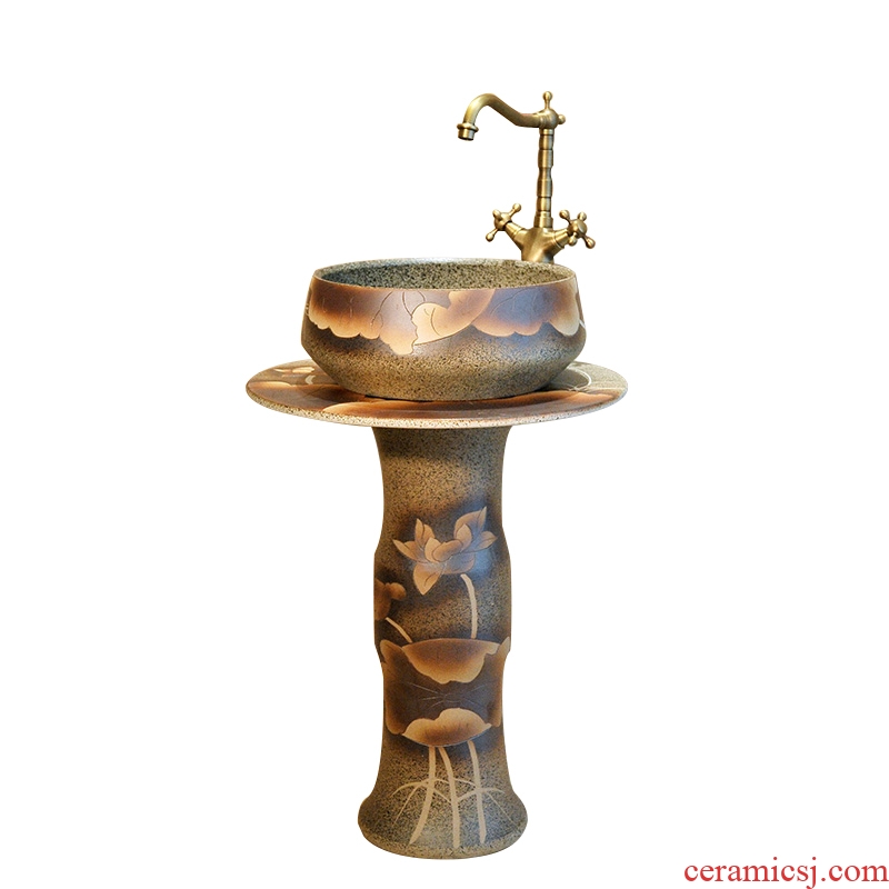 Pillar basin ceramic column type lavatory sink basin of Pillar type column the pool that wash a face a whole home floor