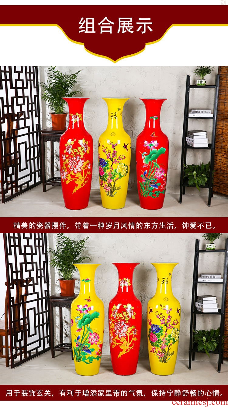 Archaize yuan blue and white porcelain of jingdezhen ceramics hand - made big vase Chinese flower arranging sitting room decorates porch crafts - 585896298419
