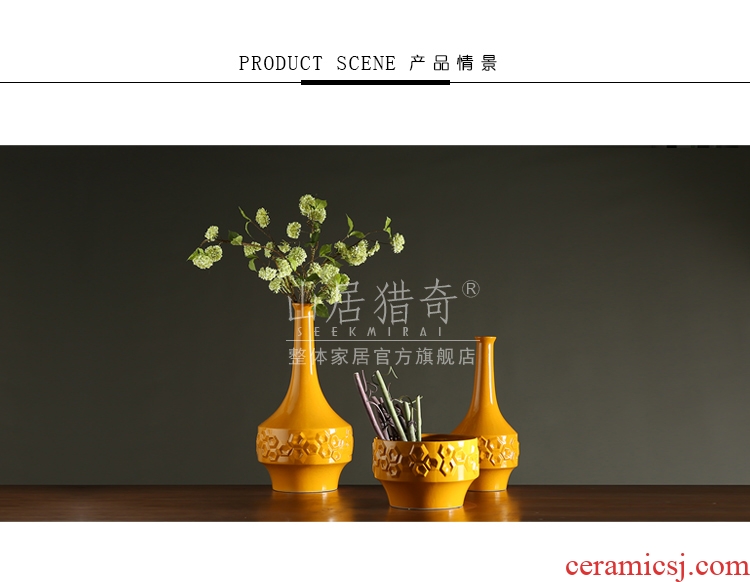 Jingdezhen ceramic floor big vase large porcelain crystal glaze blooming flowers flower arrangement sitting room adornment is placed - 541192483874