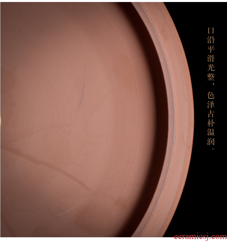 JiaXin household violet arenaceous caddy ceramic tank sealing tank receives puer tea box to receive tea cake box