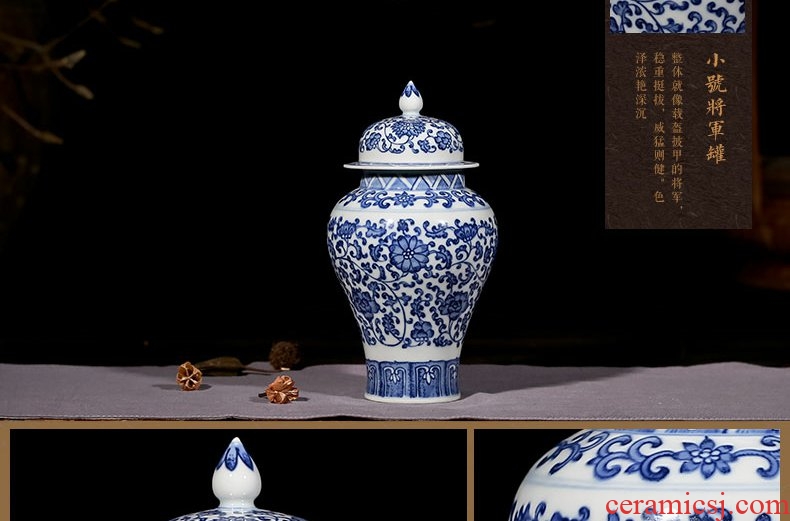 Continuous grain of jingdezhen ceramics vase furnishing articles furnishing articles sitting room POTS restoring ancient ways the general can be born