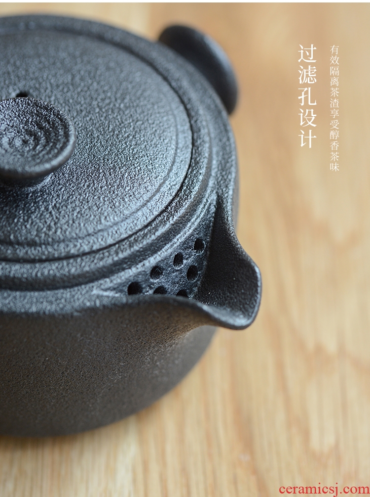 Crack of single a pot of two cup portable bag tea suit small ceramic teapot teacup with tea