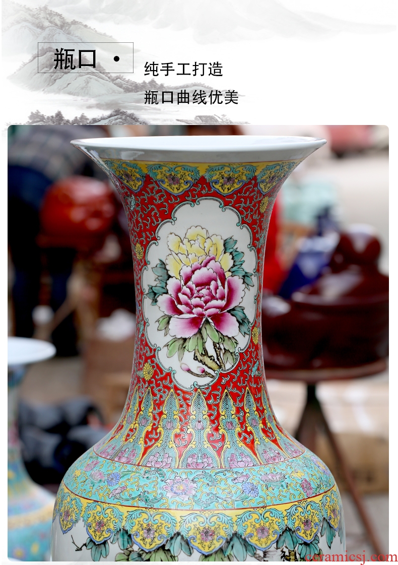 Living room furnishing articles flower arranging ceramic POTS restoring ancient ways of large vase American hotel decoration dried flowers coarse pottery - 586319364316