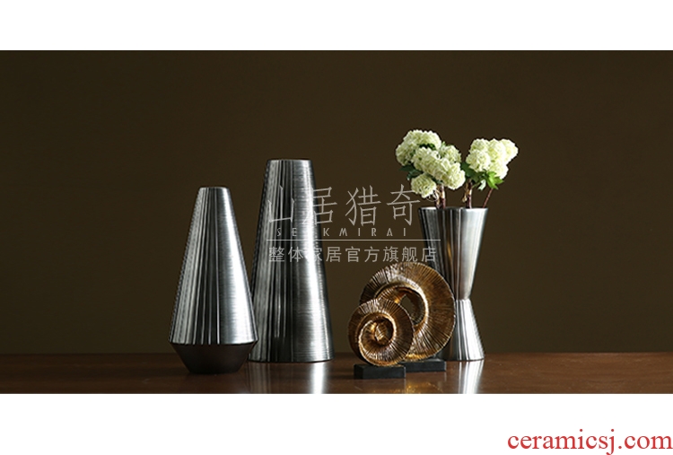 Nordic fashion simple ceramic dry flower vases, large living room creative art flower arranging, furnishing articles - 588382782730 example room decoration