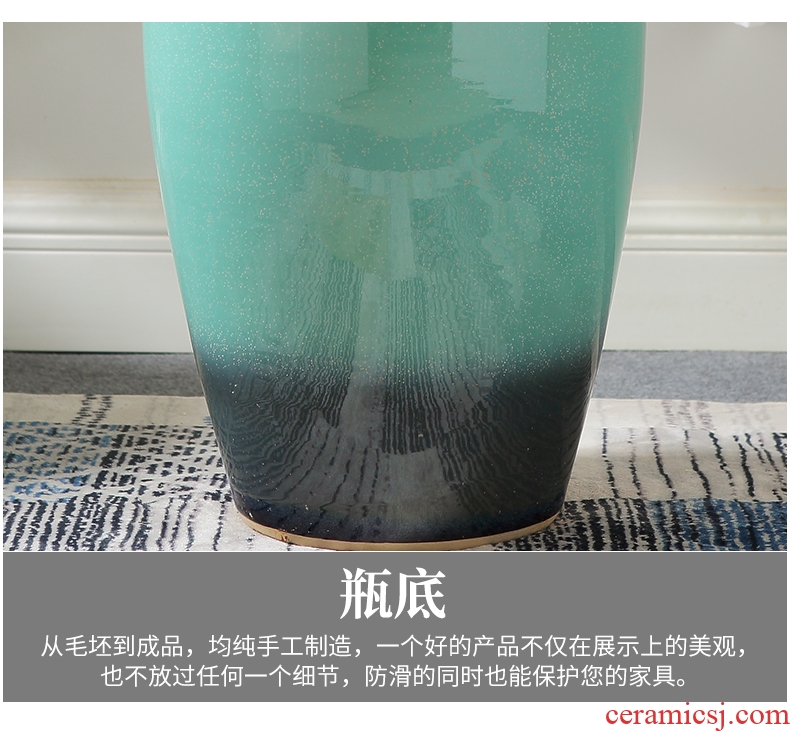 Modern new Chinese style ceramic vase of large sitting room household soft adornment art flower arranging furnishing articles TV ark - 600624266456