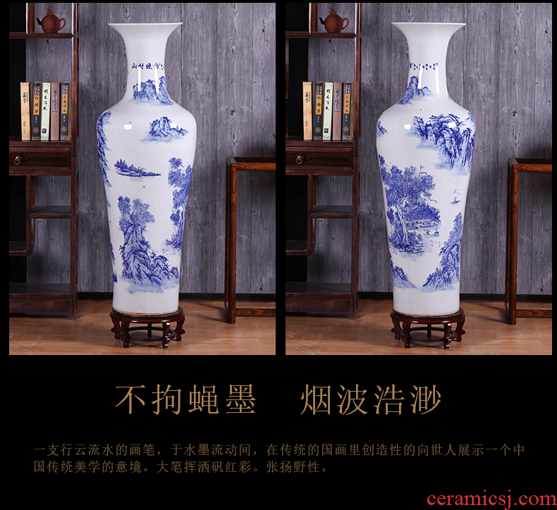 Vase furnishing articles flower arranging large sitting room be born American Chinese I and contracted Europe type flower arrangement of jingdezhen ceramics - 587076012566