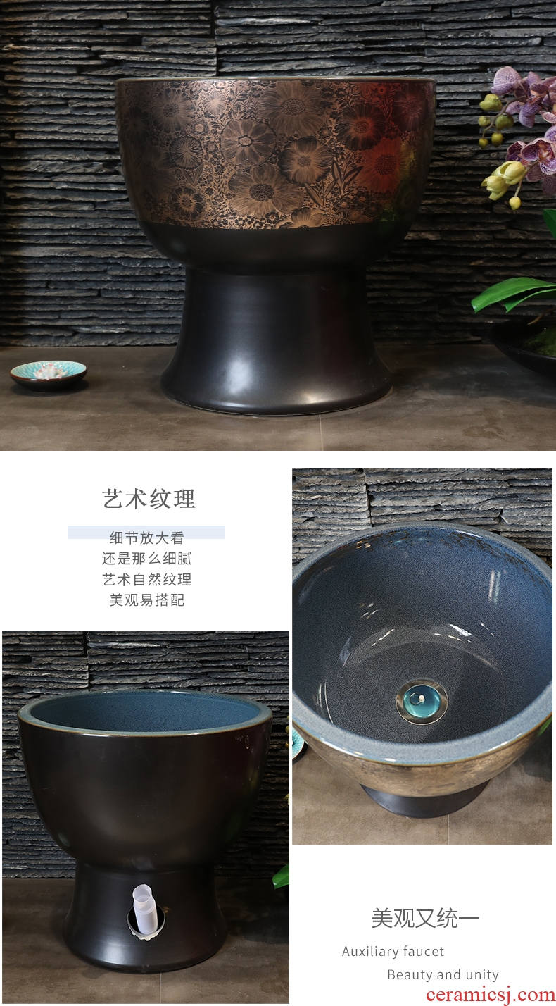 Small ceramic balcony POTS to wash the mop pool pool toilet basin home floor mop pool mop mop pool