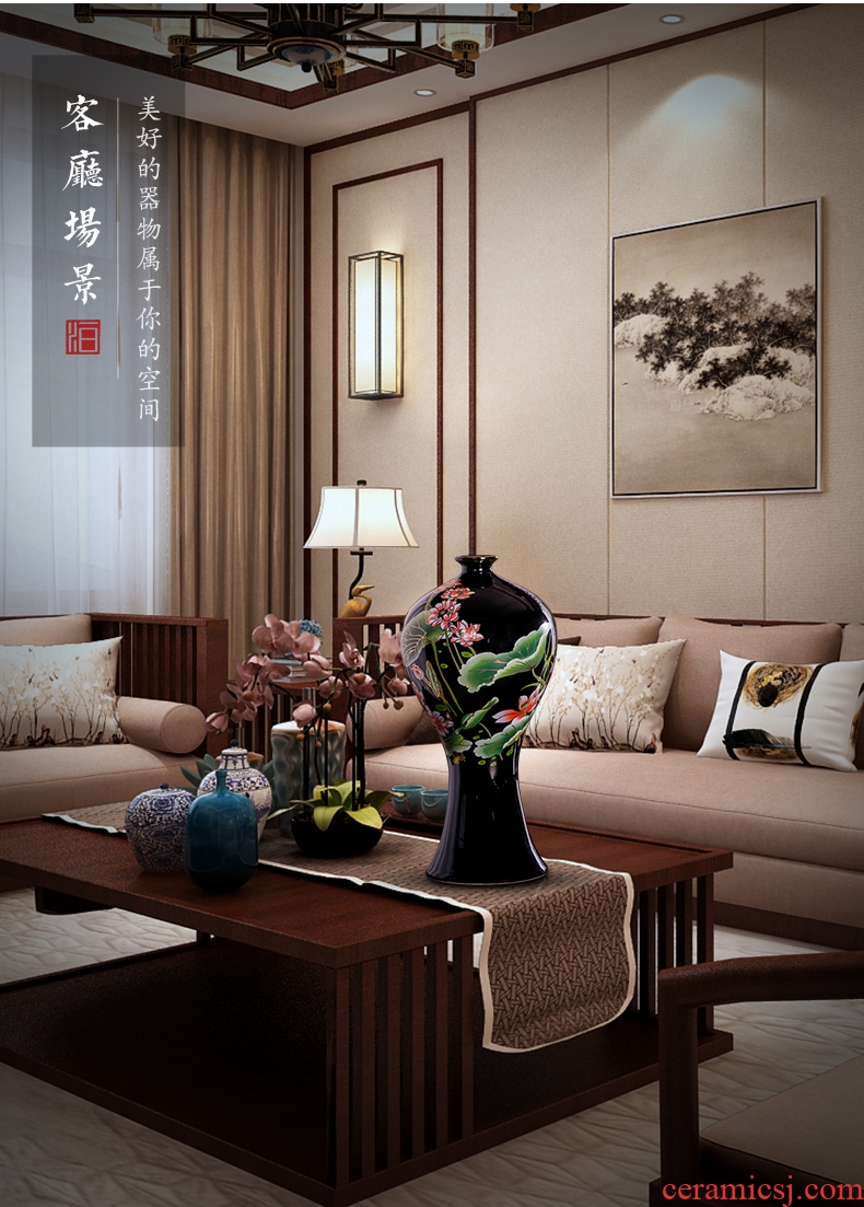 Jingdezhen ceramics vase furnishing articles TV ark dried flower flower arranging the modern Chinese style household sitting room adornment porcelain