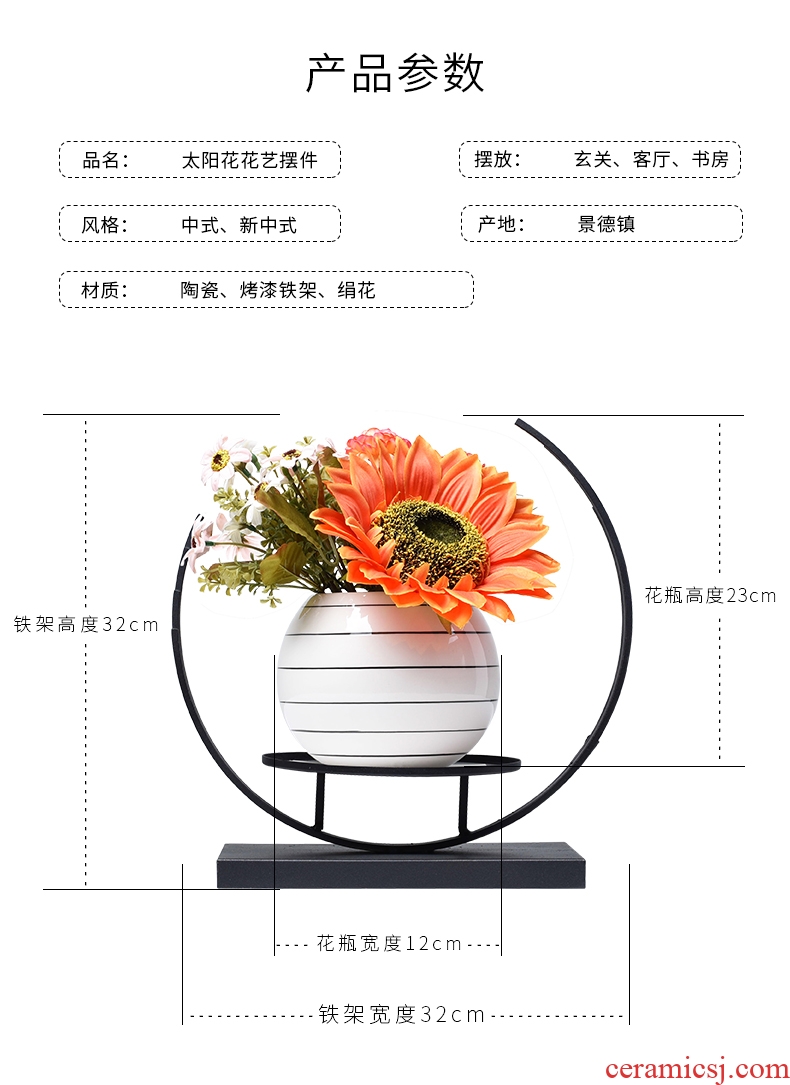 Floret bottle furnishing articles sitting room dry flower arranging flowers Nordic light ceramic TV ark, contracted and I household act the role ofing is tasted much wine