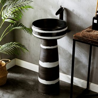 Hand - made hotel pillar basin sink basin integrated vertical lavatory ceramic floor garden is suing the column basin