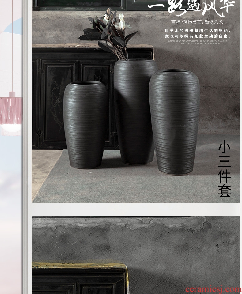BEST WEST designer ceramic vase furnishing articles sample room living room large vase decoration ideas - 603646232958