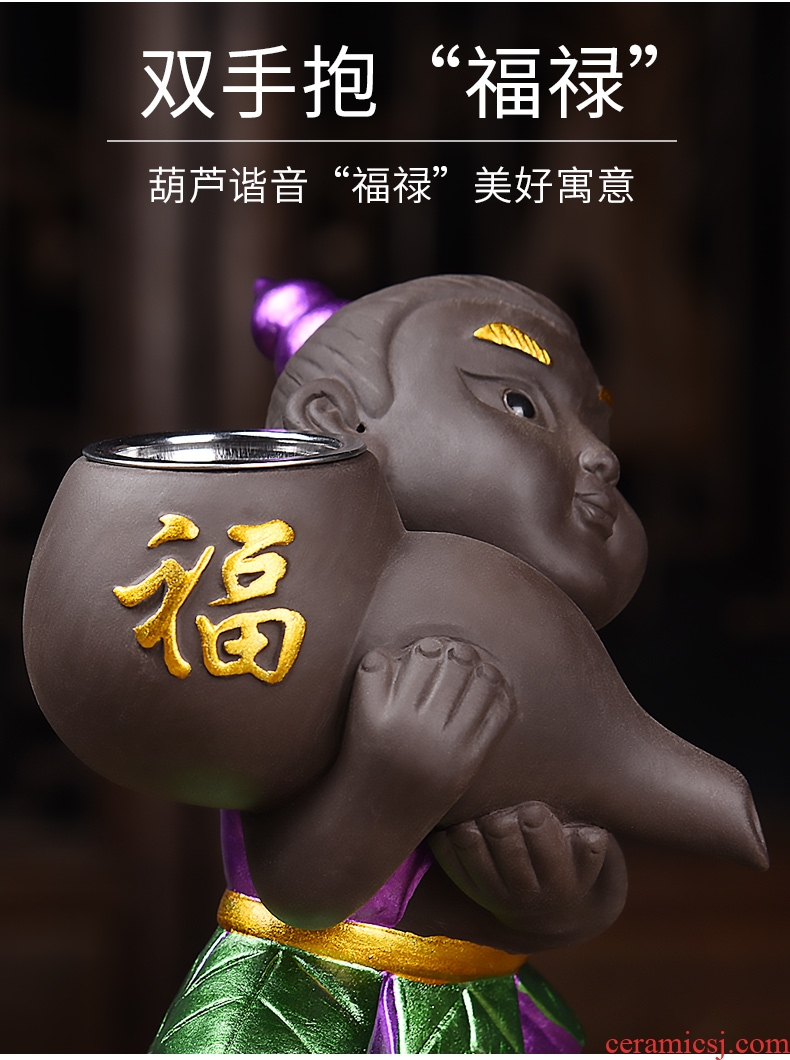 HaoFeng purple sand tea set tea accessories) filter creative move, lovely retro make tea tea strainer ceramic filters