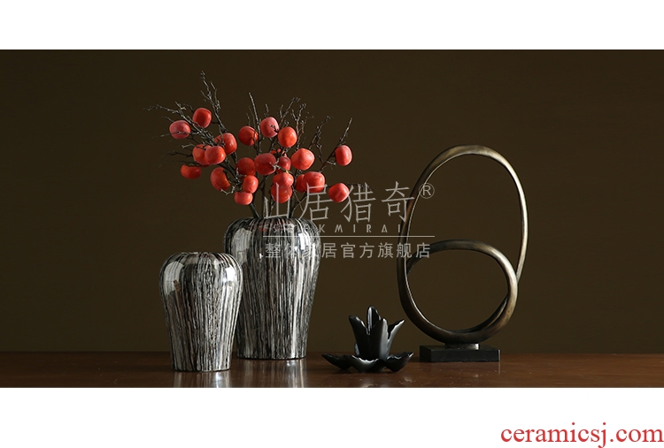 Jingdezhen ceramics ji red glaze vase of new Chinese style household, sitting room adornment large handicraft furnishing articles long high - 585111495896