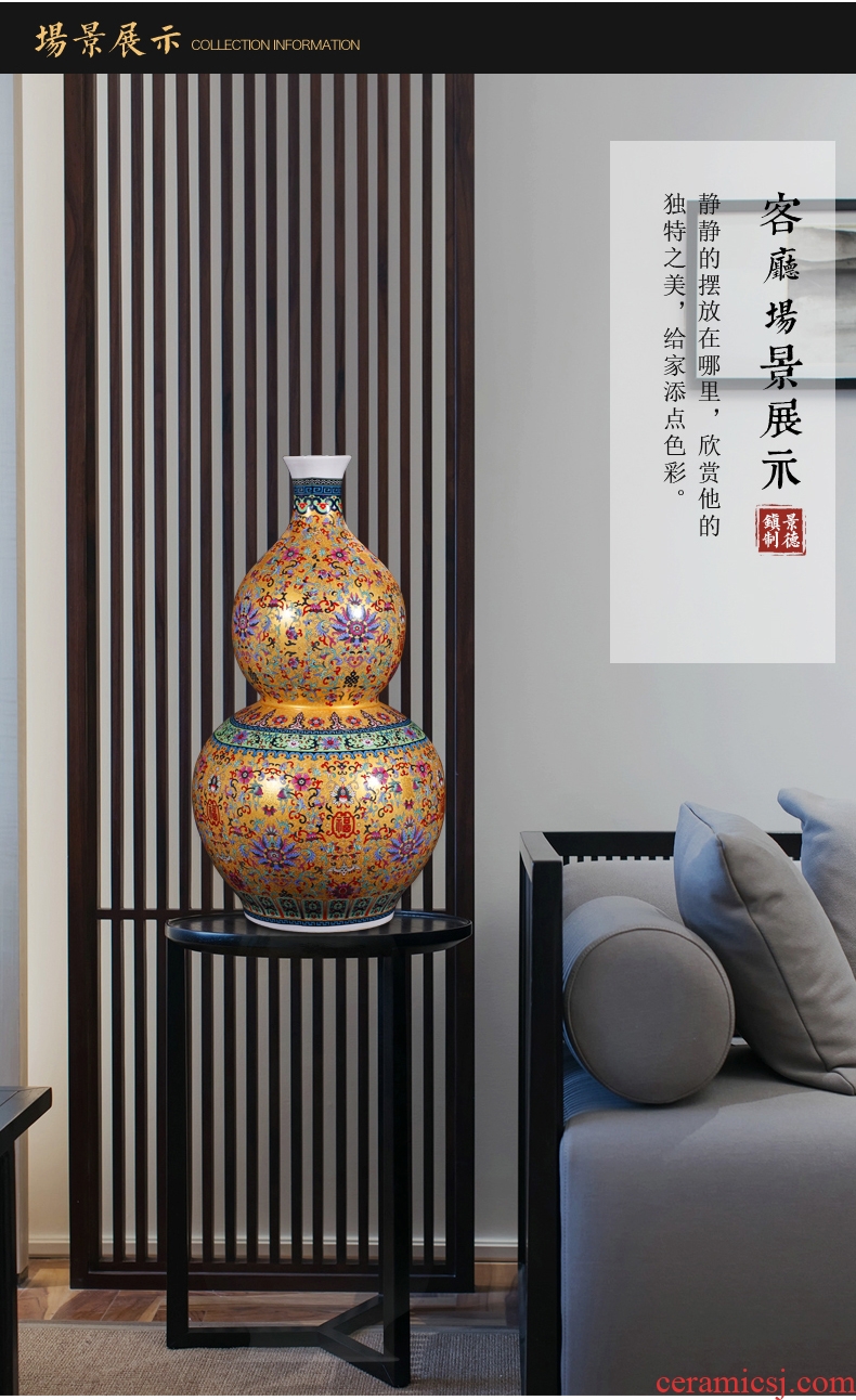 New Chinese style ceramic vase furnishing articles water living room TV cabinet creative light key-2 luxury three - piece flower arranging flowers between example - 603469334956