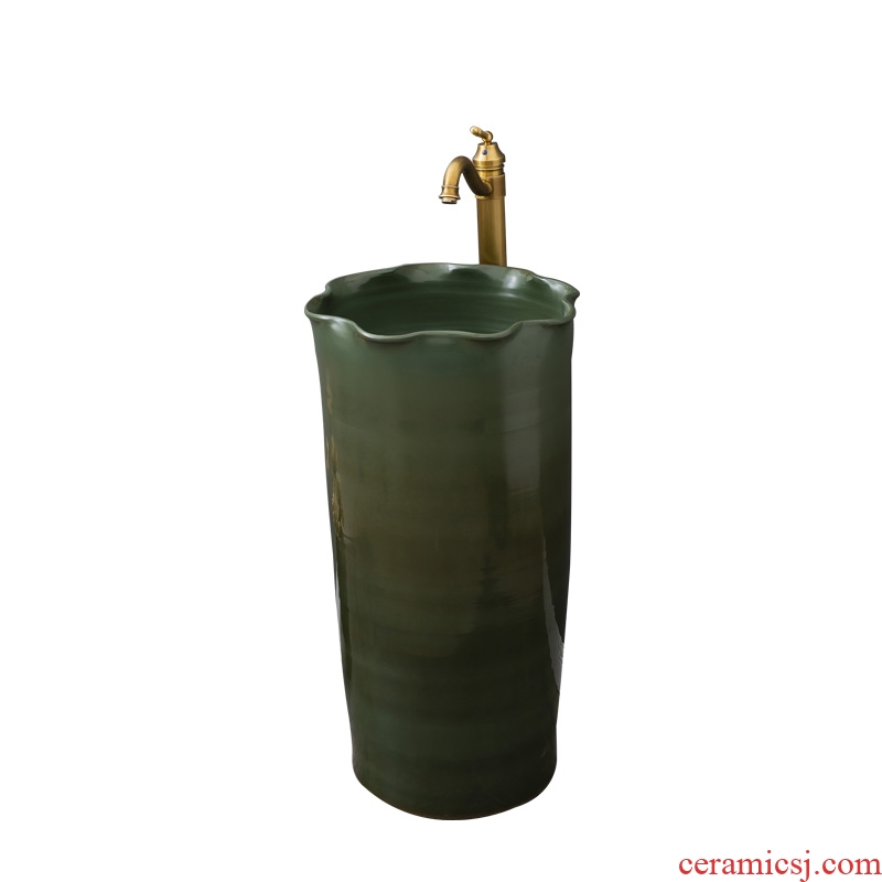 Basin of Chinese style restoring ancient ways ceramic pillar floor one outdoor patio lavatory toilet lavabo