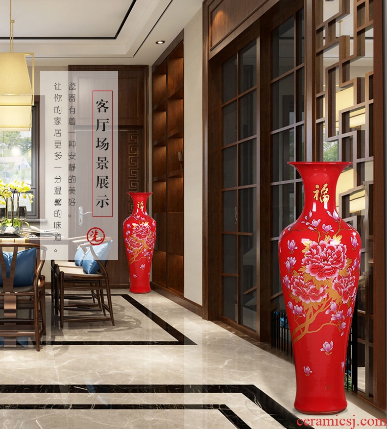 Postmodern new Chinese style ceramic Angle of several big sitting room porch place sales department manual coloured drawing or pattern of creative vase - 556922150027