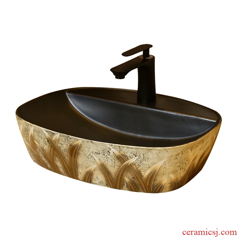 Archaize creative hand washing basin of Chinese style restoring ancient ways of ceramic plate toilet stage basin square art basin