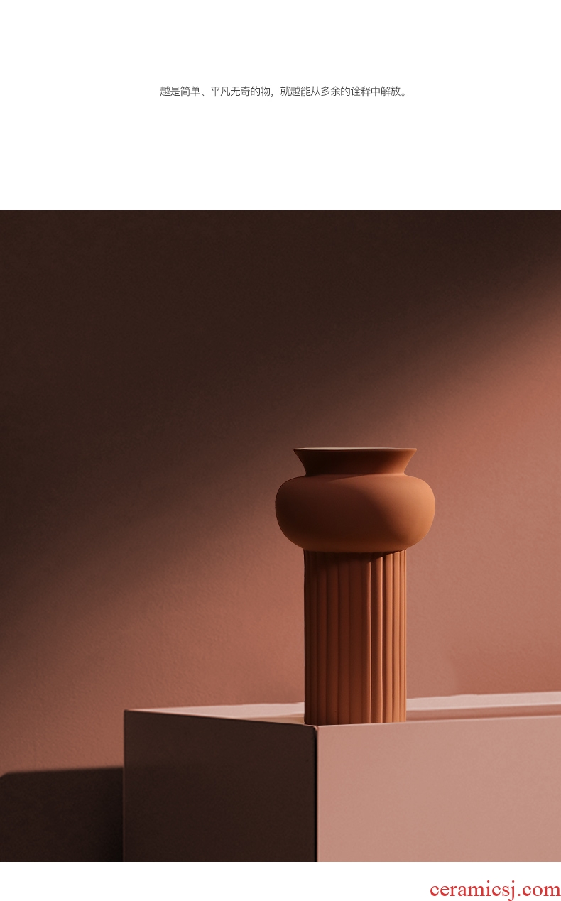 Designer vase furnishing articles insert ceramic vase example room light soft adornment of the sitting room of large vase decoration key-2 luxury - 594905123939