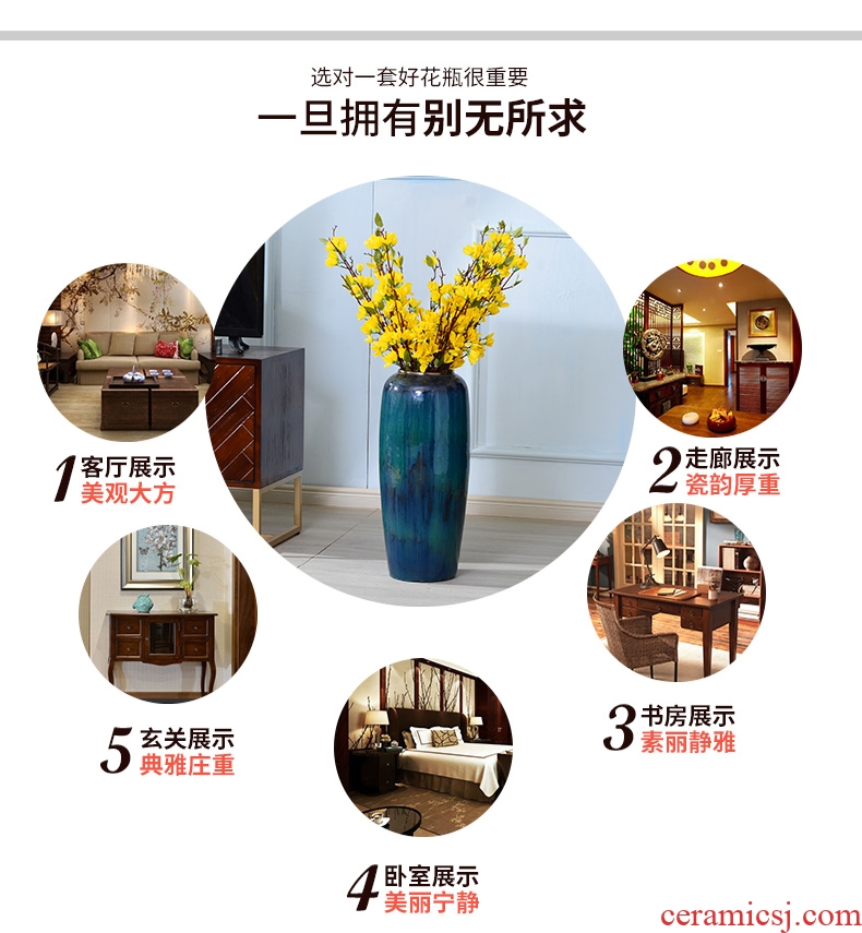 Ceramic light key-2 luxury home sitting room of large vase TV ark place dried flower decoration in the Nordic porch decoration