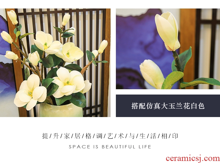 Blue and white porcelain of jingdezhen ceramics landing big vase sitting room adornment is placed hand - made ceramic vase furnishing articles - 585047088261