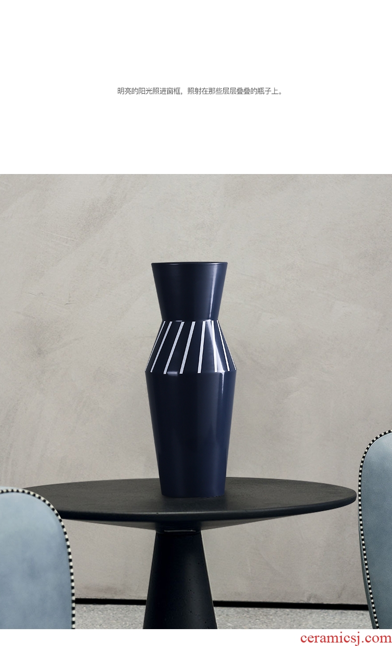 Light luxury furnishing articles ceramic vases, contemporary and contracted home soft decoration sitting room dry flower vase decoration ideas