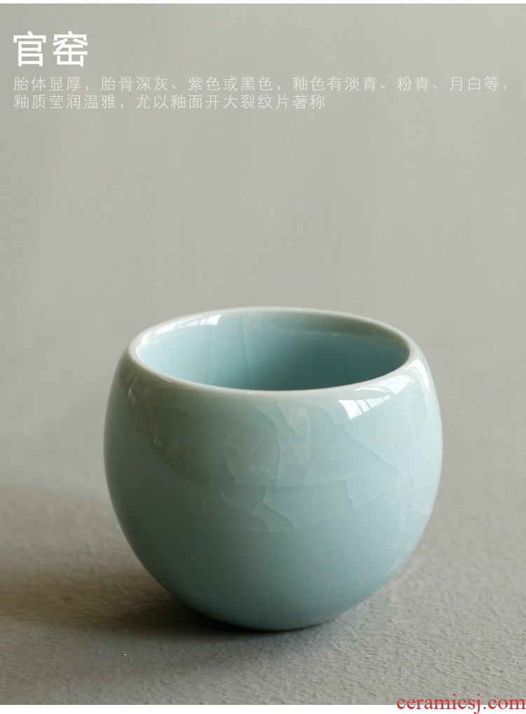 Serve tea five ancient jun porcelain cups kung fu tea cup set of single cup your kiln sample tea cup master cup suit