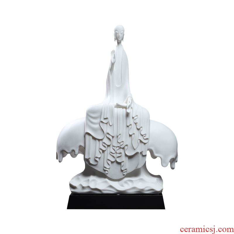 Oriental clay ceramic sculpture craft art new Chinese zen center desktop decoration furnishing articles/small dew