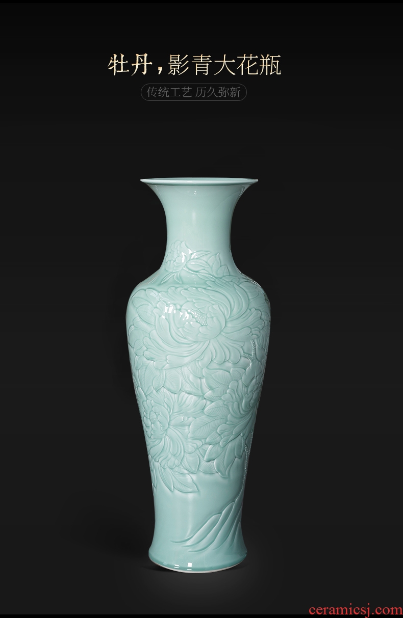Better sealed up the hand - made big vase general blue and white porcelain jar of archaize sitting room place jingdezhen ceramic decorations - 599483948282