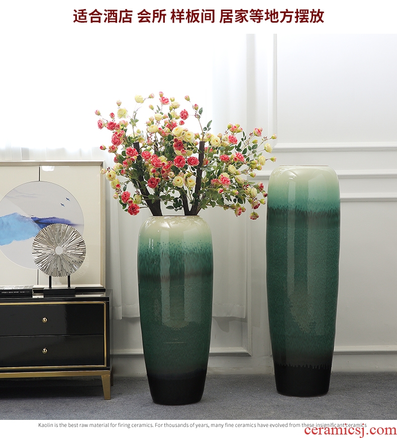 European modern lucky bamboo ceramic vases, large living room TV ark of dry flower arranging ground household adornment furnishing articles - 596375783516