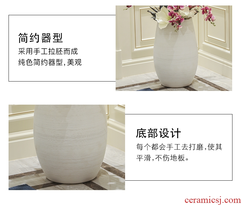Jingdezhen ceramics craft embossed painting and calligraphy tube of calligraphy and painting scroll of large cylinder vase sitting room office furnishing articles - 606246725383